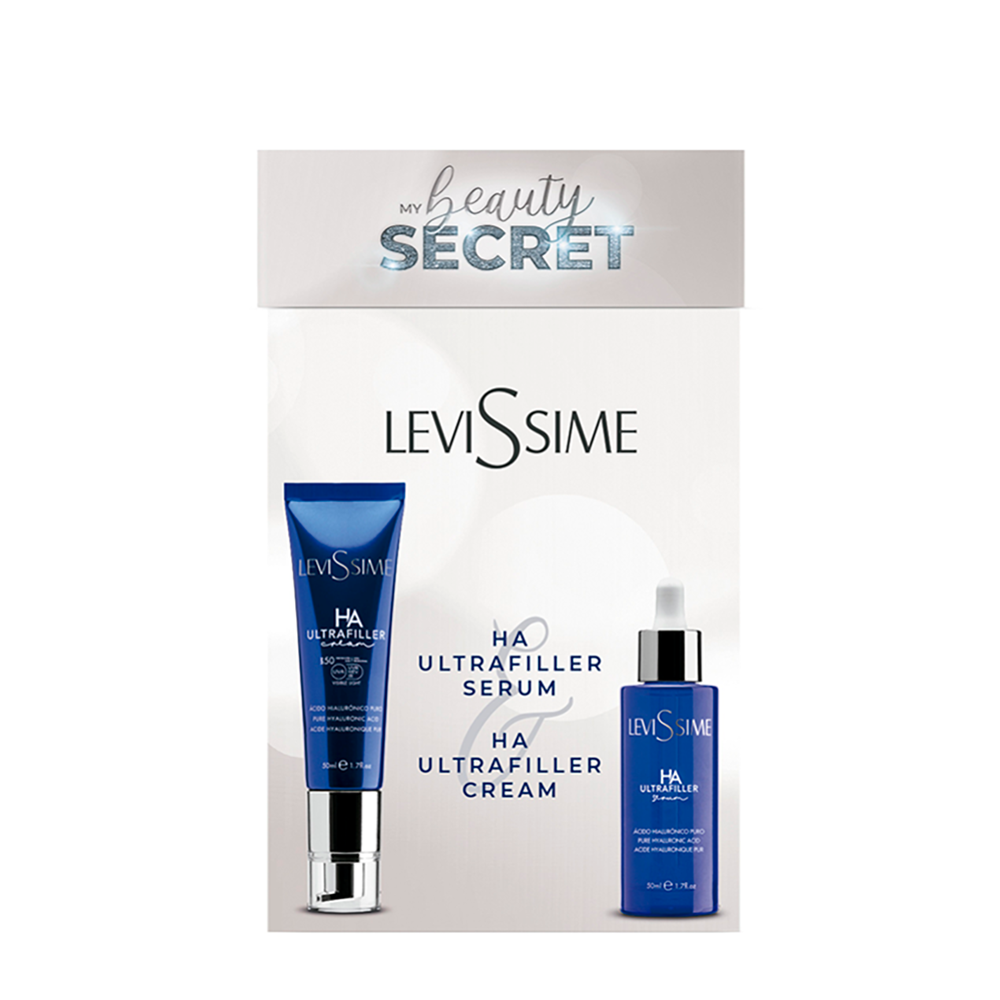 LEVISSIME Набор для лица (крем НА SPF 50+ 50 мл + сыворотка НА 50 мл) Beauty Secret Pack HA UltraFiller, фото 1