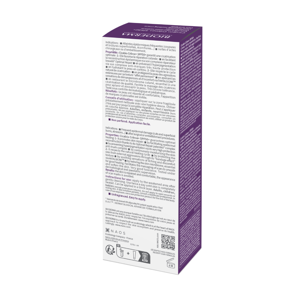 BIODERMA Крем плюс восстанавливающий и успокаивающий SPF 50+ / Cicabio 40 мл, фото 3