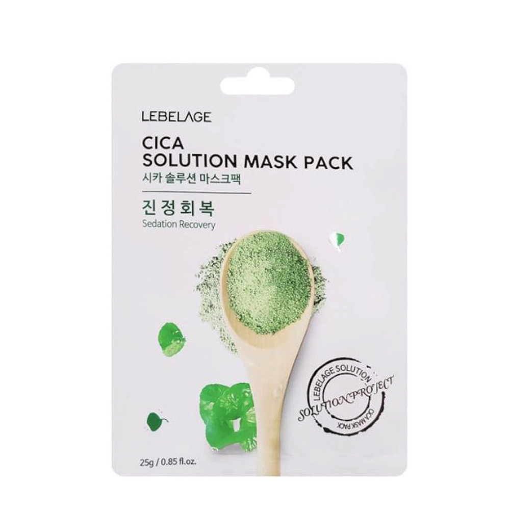 LEBELAGE Маска тканевая для лица с центеллой азиатской / Lebelage Cica Solution Mask Pack 25 гр, фото 1