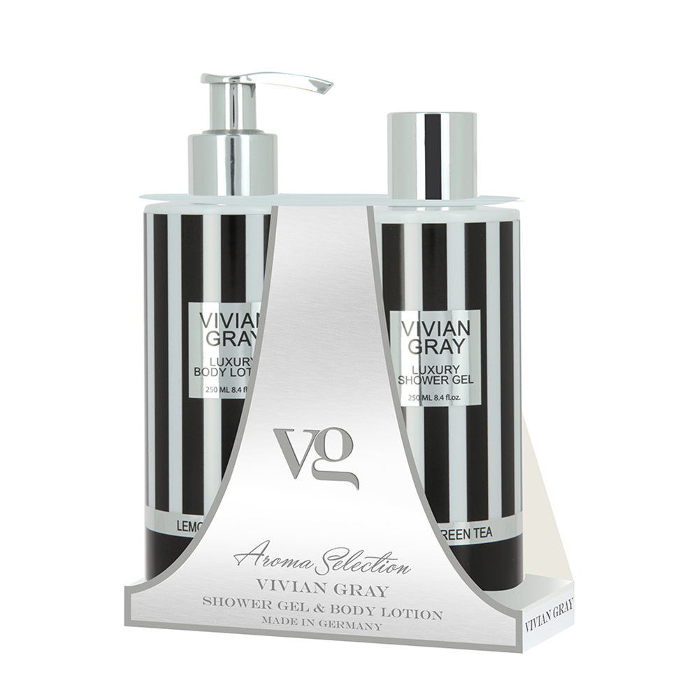 VIVIAN GRAY Набор для тела Лимон и зеленый чай (гель для душа 250 мл + лосьон 250 мл) Vivian Gray Set Lemon & Green Tea, фото 1