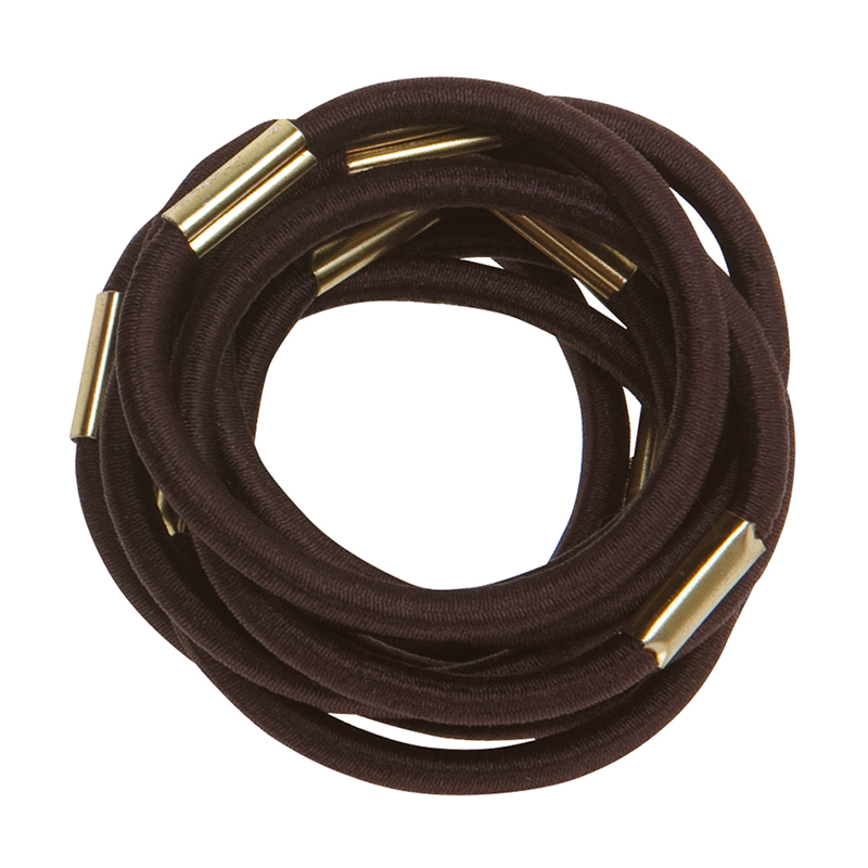 DEWAL PROFESSIONAL Резинки для волос коричневые maxi 10 шт/уп, фото 1