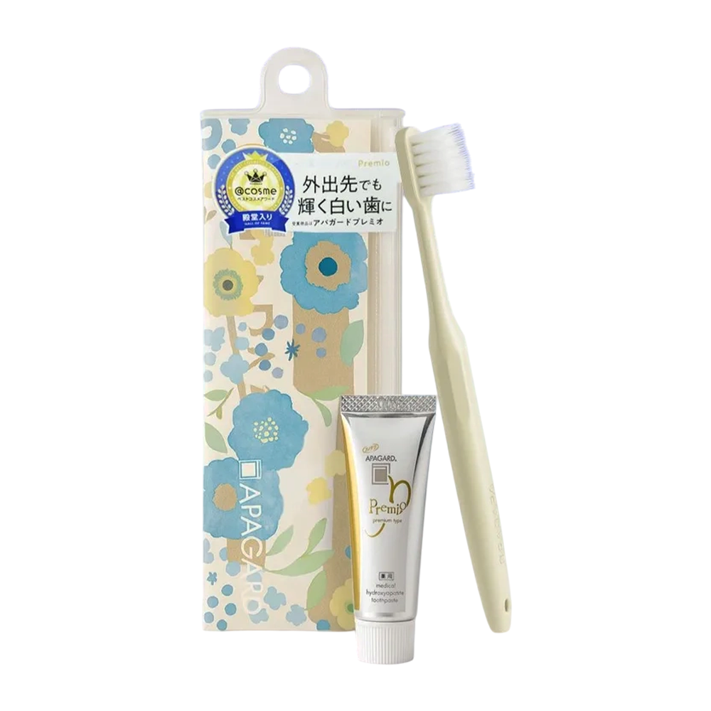 APAGARD Набор дорожный (зубная щетка + колпачок, зубная паста 20 гр, косметичка) Apagard Premio travel set, фото 1