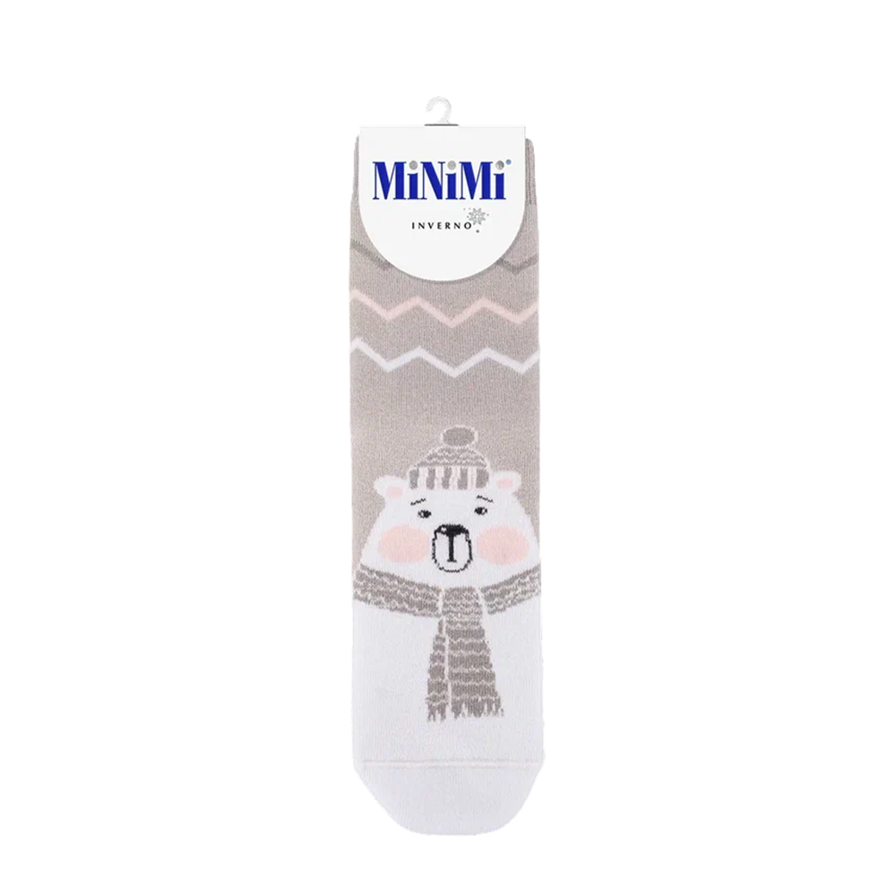 MINIMI Носки плюшевые, мишка Grigio Chiaro 0 (UNI) / MINI INVERNO 3300-4, фото 1