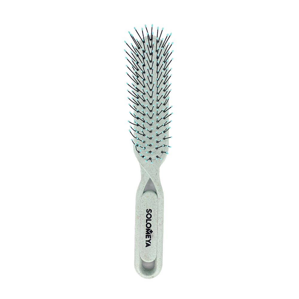 SOLOMEYA Расческа для распутывания волос, пастельно-зеленая / Detangler Hairbrush for Wet & Dry Hair Pastel Green, фото 1