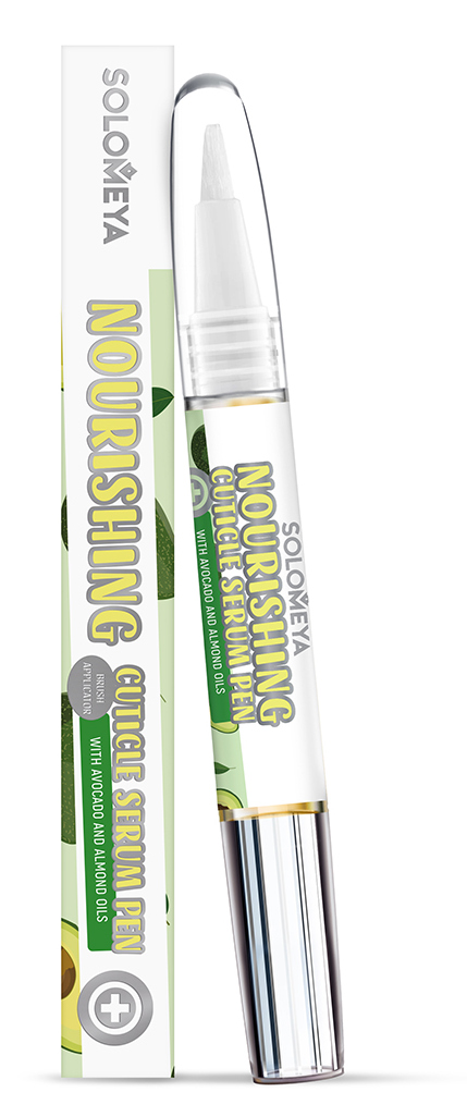 SOLOMEYA Сыворотка питательная с маслом авокадо и миндаля для кутикулы, в карандаше / Nourishing cuticle serum pen with Avocado and Almond Oils 2 мл, фото 1