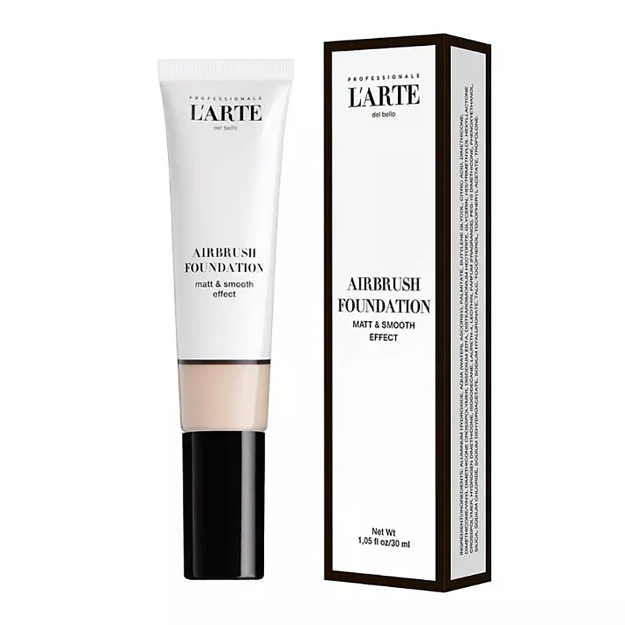 LARTE DEL BELLO Средство тональное Жидкий аэрограф, 1N / Airbrush foundation 30 мл, фото 4
