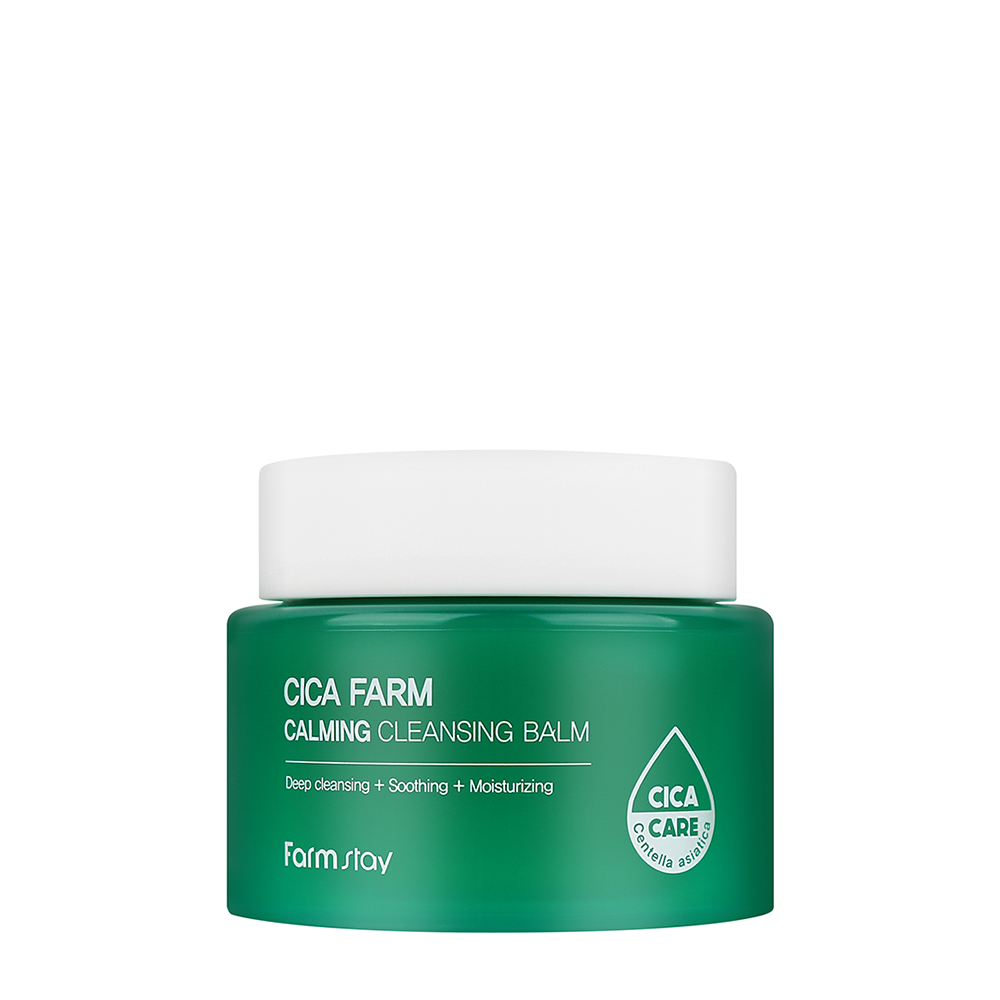 FARMSTAY Бальзам гидрофильный для снятия макияжа успокаивающий кожу / Cica Farm Calming Cleansing Balm 95 мл, фото 1