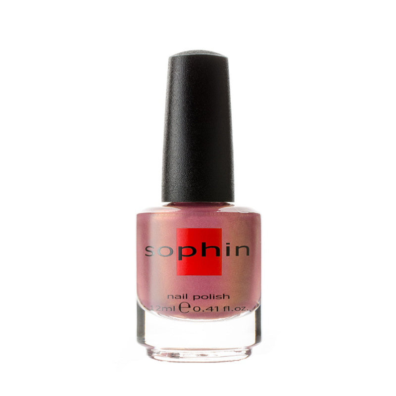 SOPHIN 0132 лак для ногтей, розовый перламутровый полупрозрачный 12 мл, фото 1