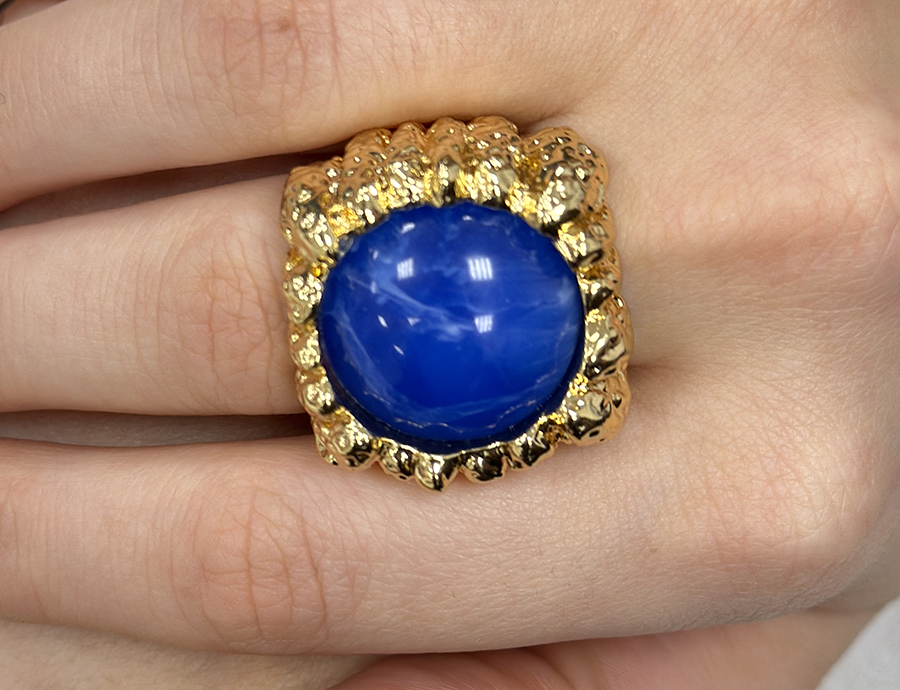 IWOU PROFESSIONAL Кольцо Король в синем /золото, фото 2