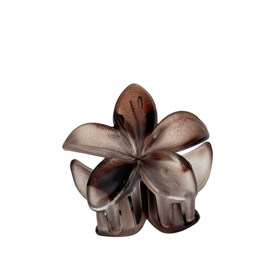 IWOU PROFESSIONAL Краб для волос малый Франжипани розово-коричневый матовый 4*4см 2шт, фото 2