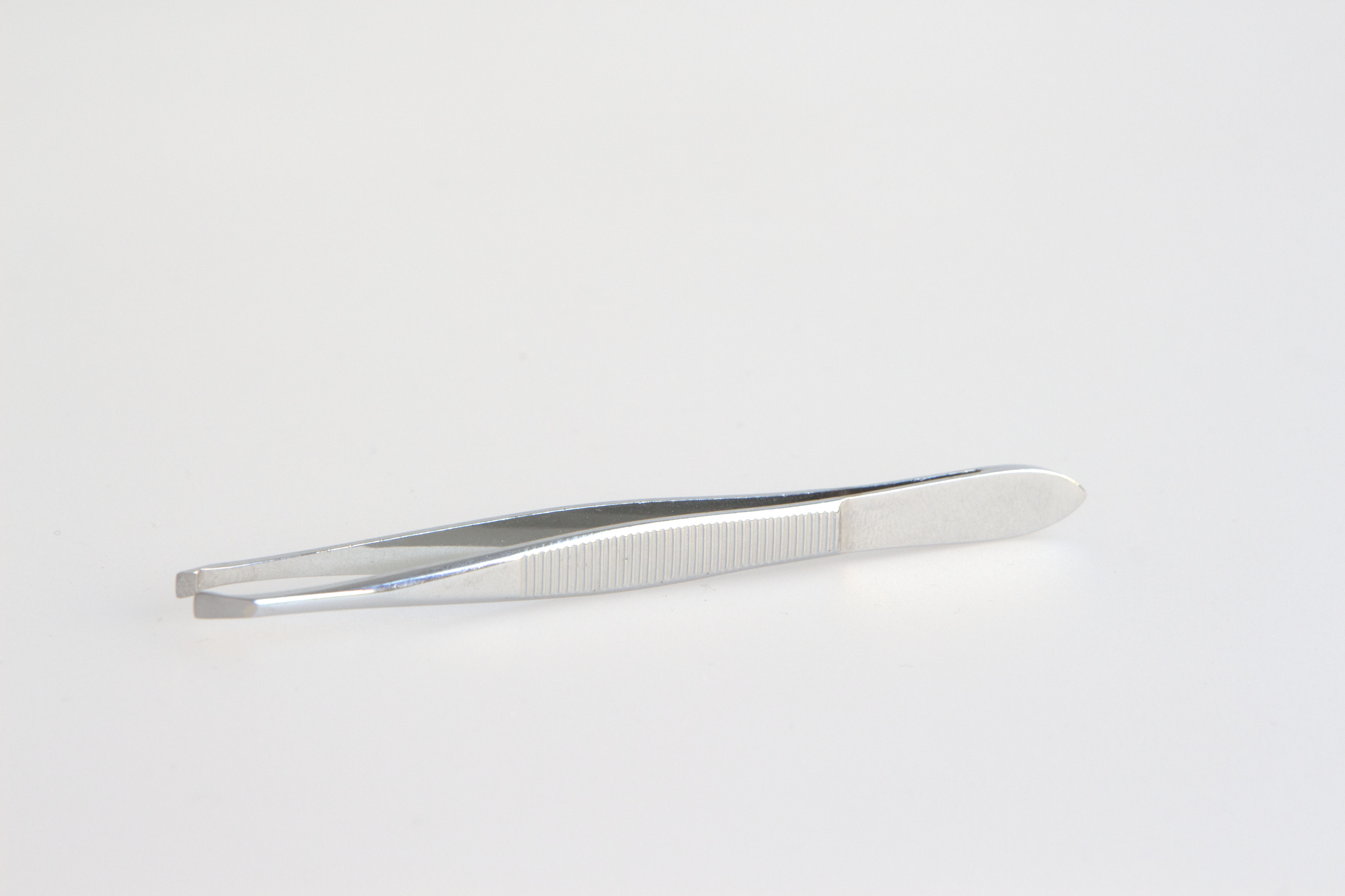 SAM Пинцет для бровей стальной 9 см, прямой, фото 1