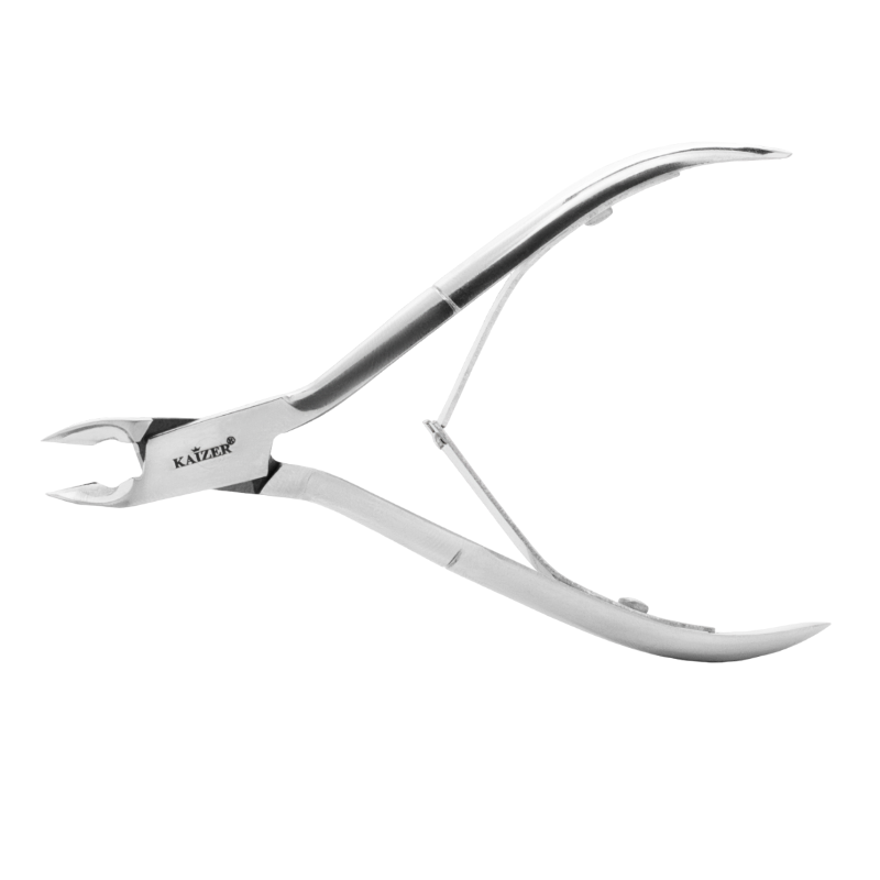 KAIZER Кусачки маникюрные, двухпружинные, ручная алмазная заточка, серебро, фото 1