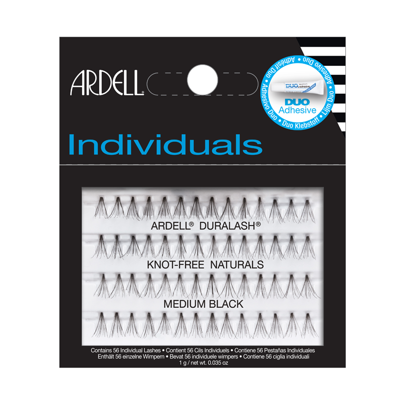 ARDELL Пучки ресниц безузелковые средние, черные / Dura Lash Flare Medium Black, фото 1