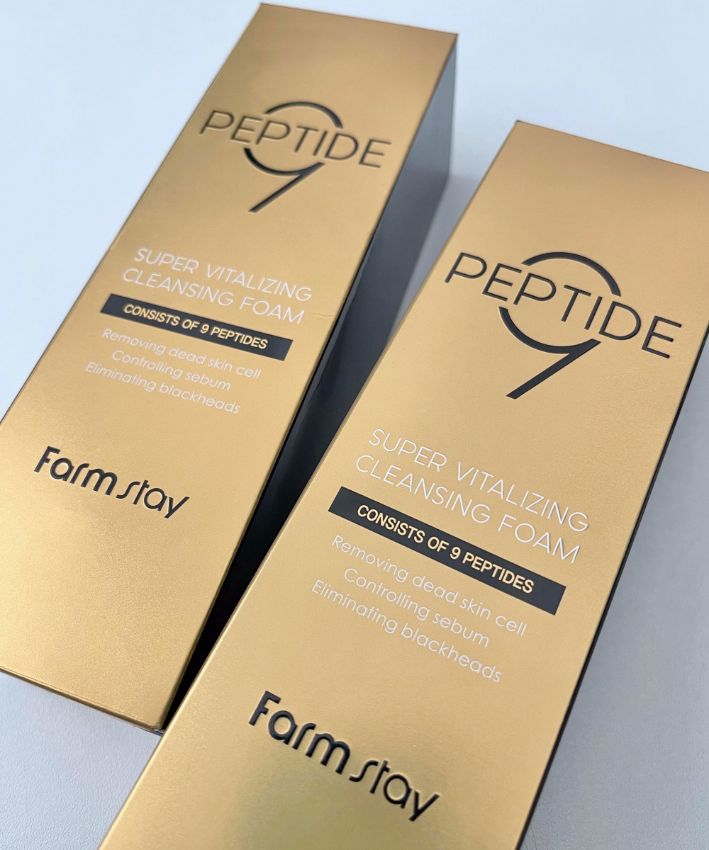FARMSTAY Пенка для умывания / PEPTIDE 9 SUPER VITALIZING CLEANSING FOAM 180 мл, фото 2