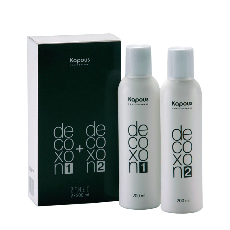 KAPOUS Средство для удаления краски с волос / Decoxon 2 Faze 2*200 мл, фото 2