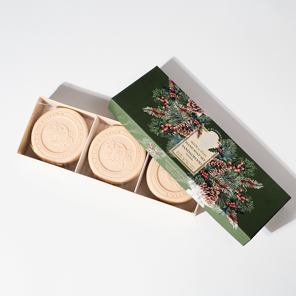LA FLORENTINA Набор мыла сандаловое дерево / Sandalwood 3*115 гр, фото 2