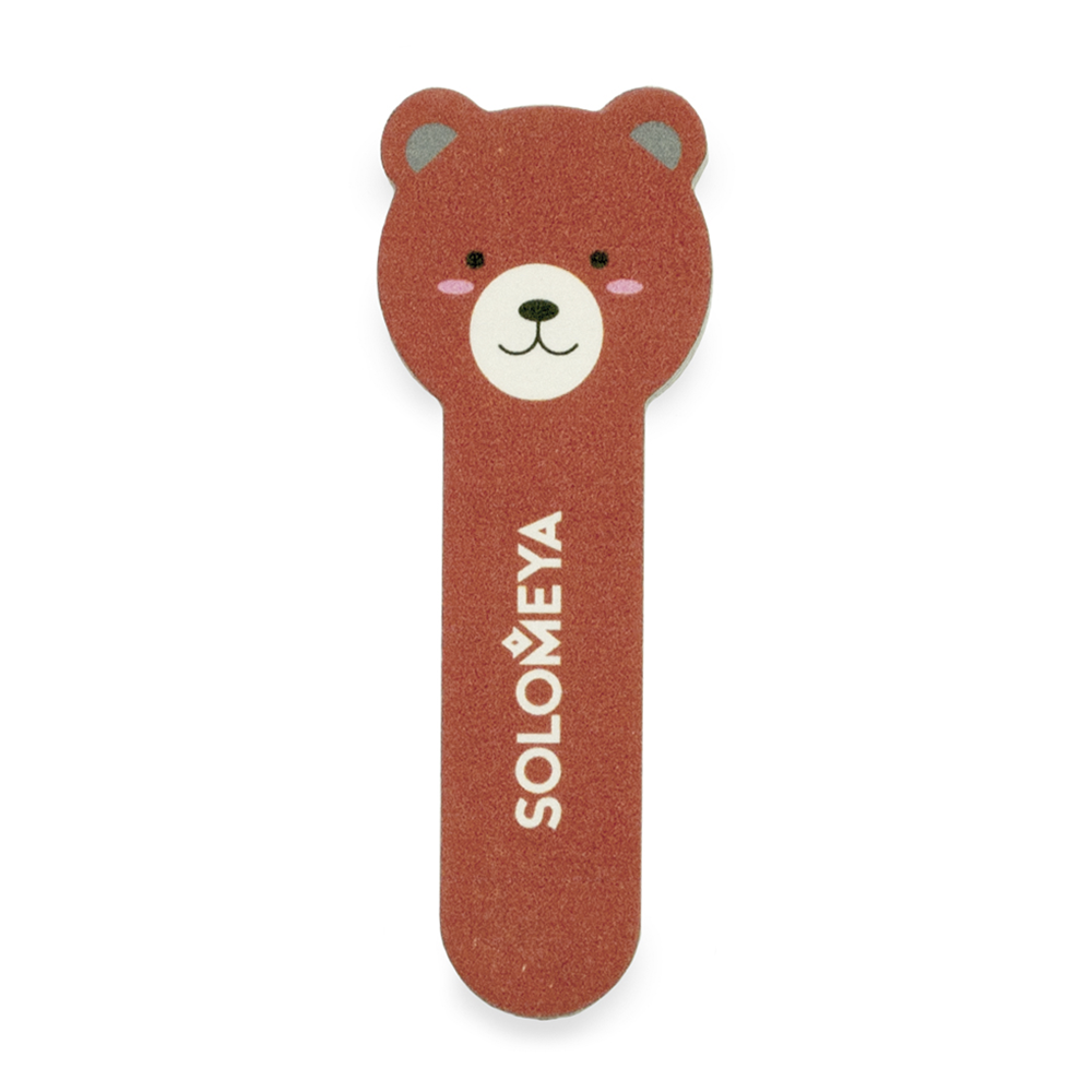 SOLOMEYA Пилка для натуральных и искусственных ногтей Медвежонок, 180/220 / Little Bear Nail File Bear 3, фото 1