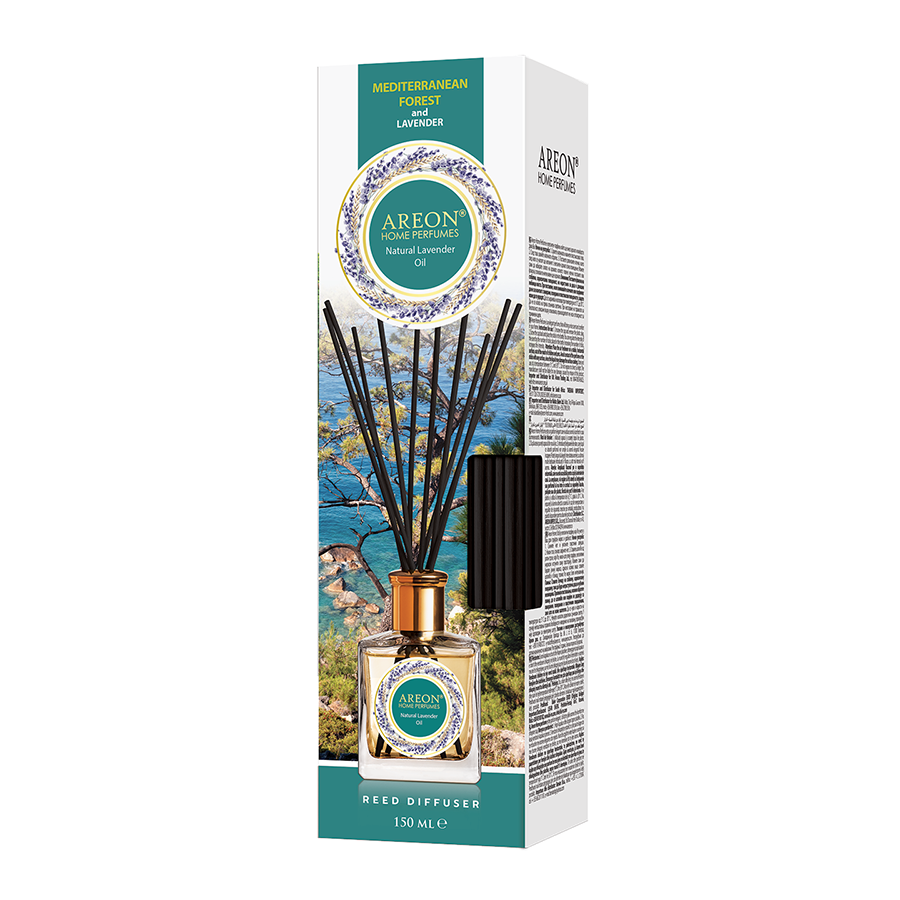 AREON Диффузор ароматический, средиземноморский лес и лавандовое масло / HOME PERFUMES Mediterranean Forest & lavander oil Natural Lavender Oil 150 мл, фото 2