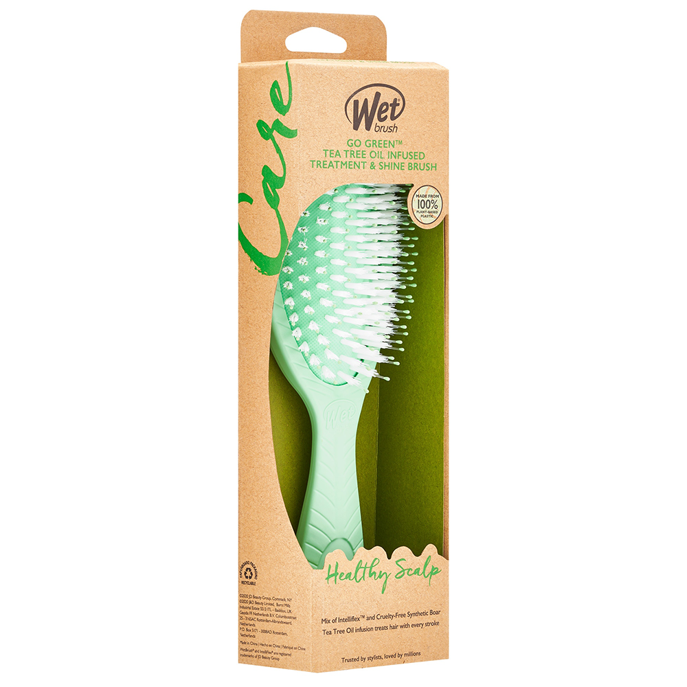 WET BRUSH Щетка-эко для спутанных волос с маслом чайного дерева / GO GREEN TREATMENT AND SHINE - TEA TREE OIL, фото 5
