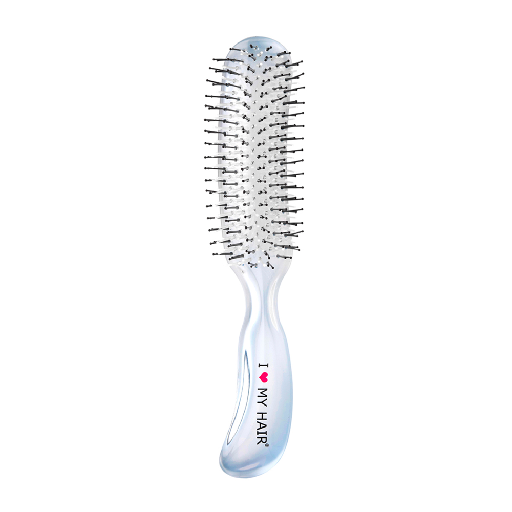 I LOVE MY HAIR Щетка парикмахерская для волос Aqua Brush, синяя прозрачная M, фото 1