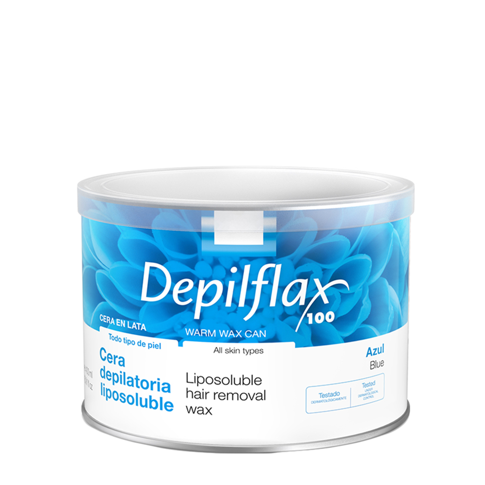 DEPILFLAX 100 Воск теплый в банке, азуленовый 400 мл, фото 1