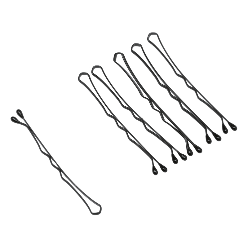 DEWAL PROFESSIONAL Невидимки черные, волна 40 мм, 200 г (в коробке), фото 2