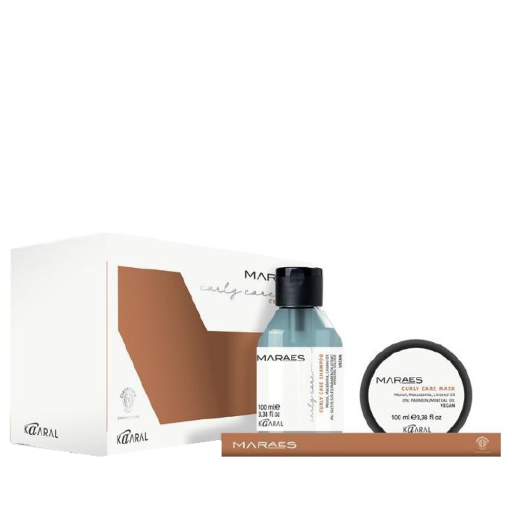 KAARAL Набор для кудрявых и волнистых волос (шампунь 100 мл, кондиционер 100 мл) / Curly Care Shampoo & Mask Travel Size, фото 1