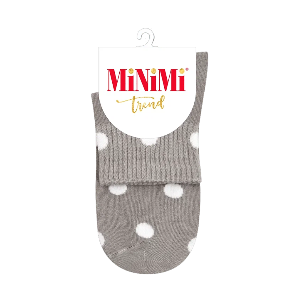 MINIMI Носки женские с высокой резинкой в горошек Grigio Chiaro 39-41 / MINI TREND 4209, фото 1