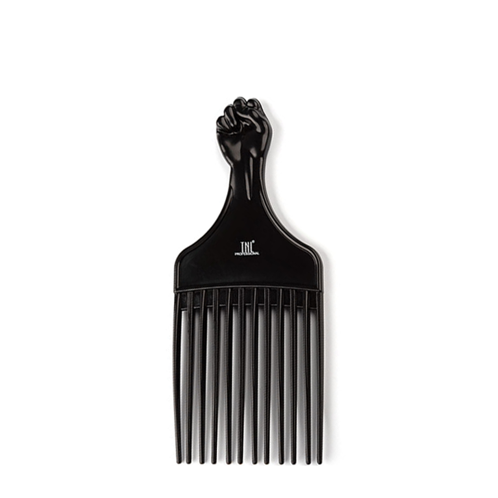 TNL Professional Гребень TNL для моделирования прически Ручка с широкими зубьями, средний черный, фото 1