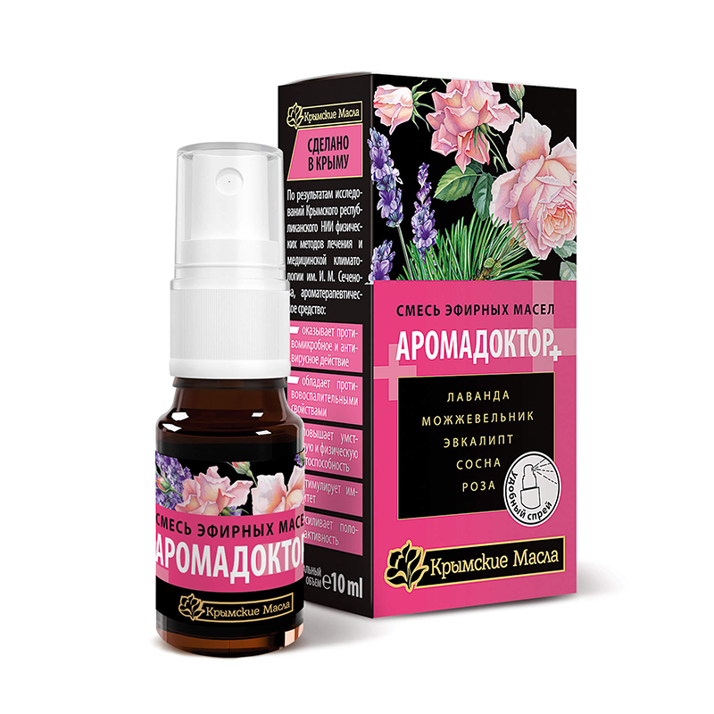 КРЫМСКИЕ МАСЛА Смесь эфирных масел, АромаДоктор Плюс, спрей / Крымские масла 10 мл, фото 2