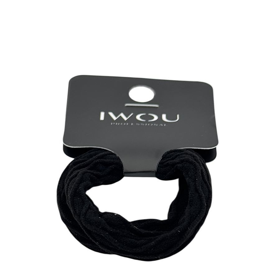 IWOU PROFESSIONAL Резинка для волос Волна черная 2шт, фото 2