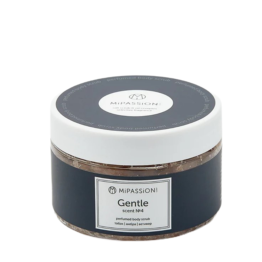MIPASSIONcorp Скраб парфюмированный, табак, амбра, ветивер / Gentle MiPASSiON 250 мл, фото 2