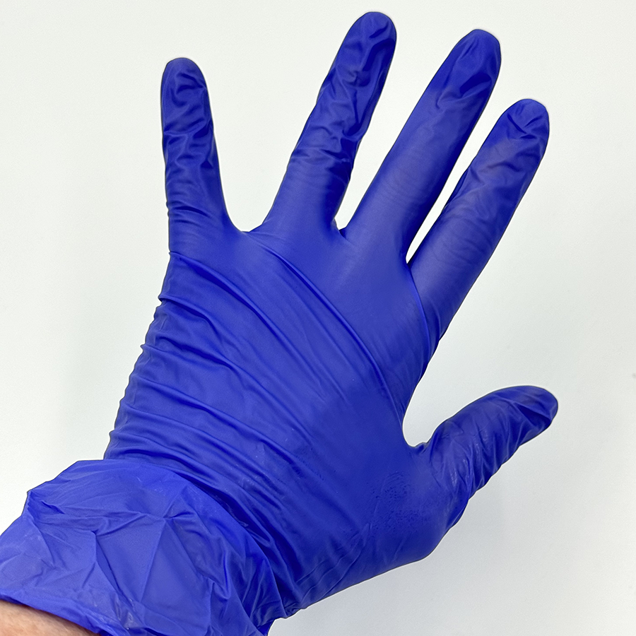 IWOU PROFESSIONAL Перчатки вин-нитр L фиолетовые/ Wally Plastic 100 шт, фото 3