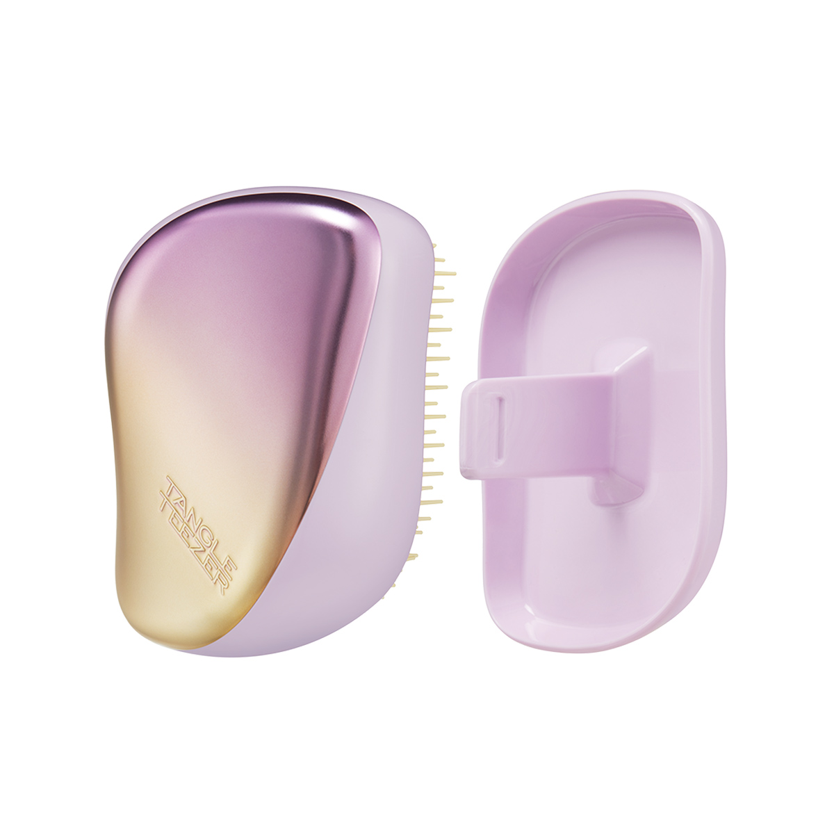 TANGLE TEEZER Расческа для волос / Compact Styler Sweet Lilac & Yellow Chrome, фото 5