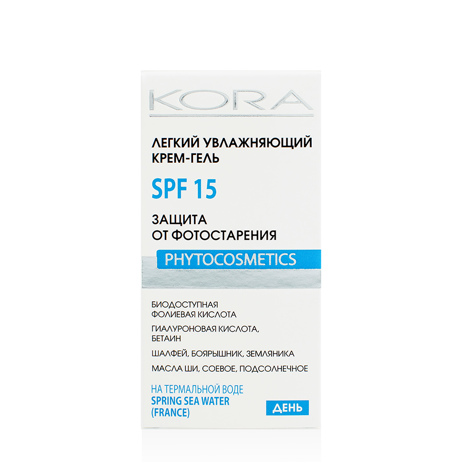 KORA Крем-гель увлажняющий легкий SPF 15 50 мл, фото 8