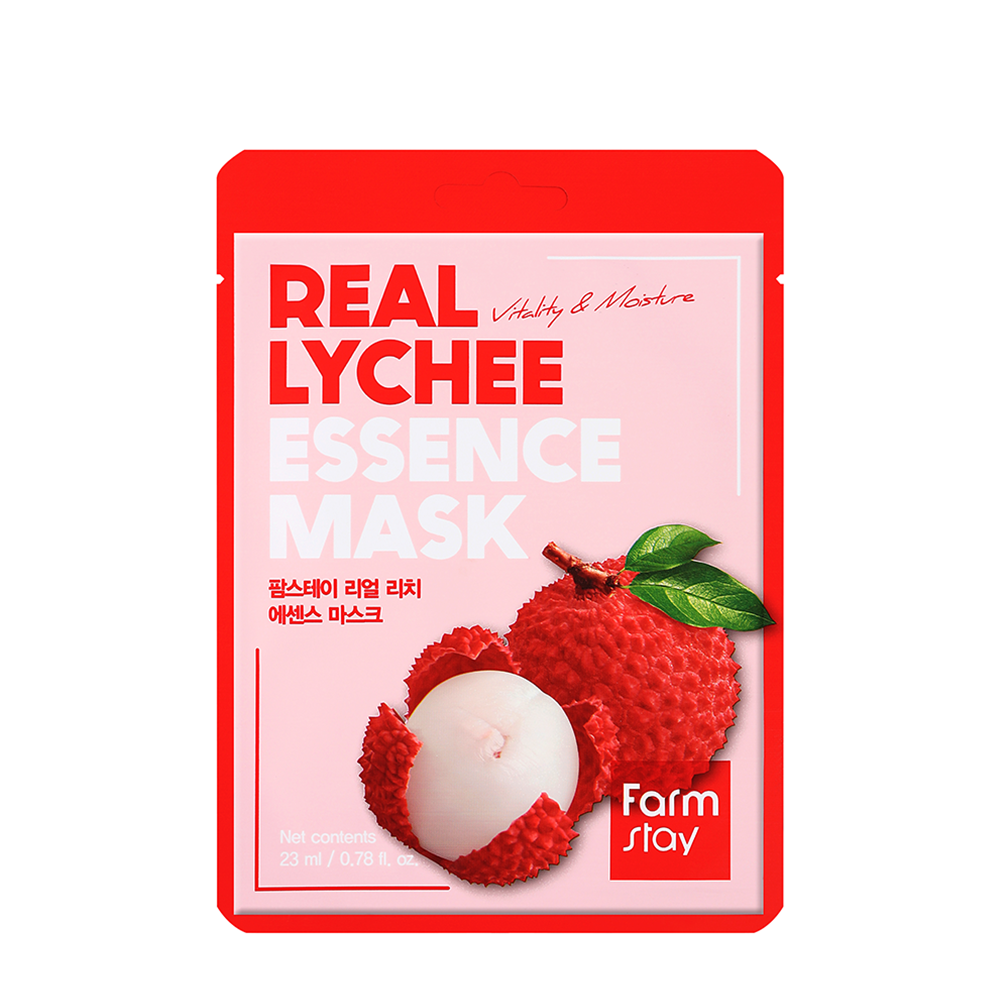 FARMSTAY Маска тканевая для лица с личи / Real Lychee Essence Mask 23 мл, фото 1