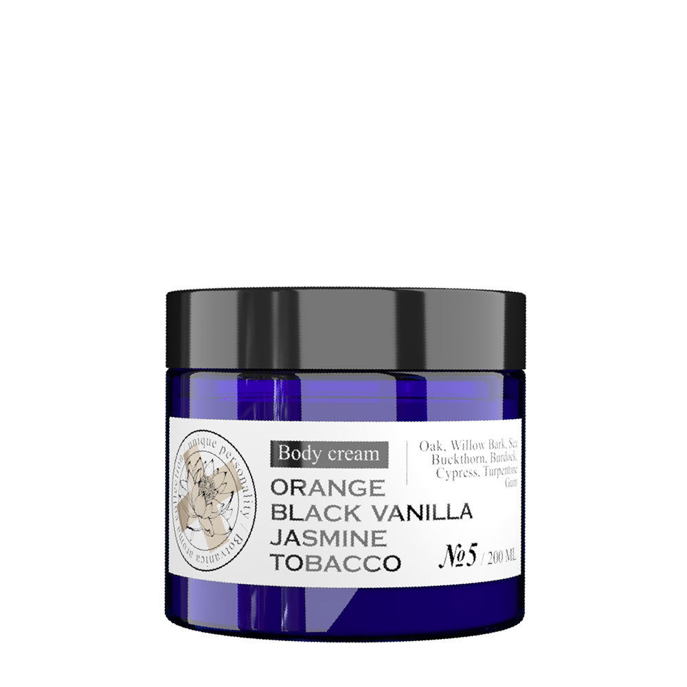 MANIAC GOURMET Крем парфюмированный для тела №5 Апельсин, Черная ваниль, Жасмин, Табак 200 мл, фото 1