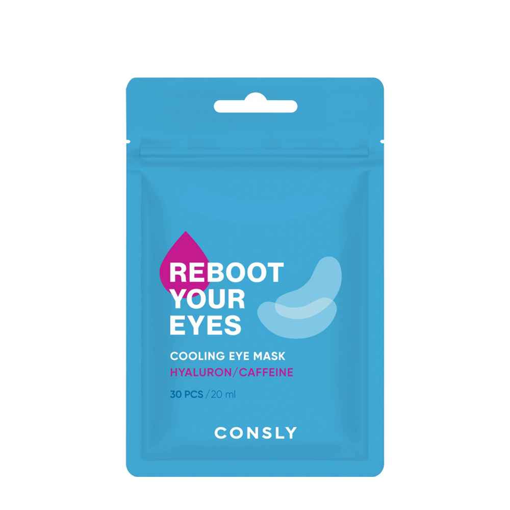 CONSLY Маска-патчи тканевые охлаждающие для области вокруг глаз с кофеином и гиалуроновой кислотой / Consly 30 шт, фото 1
