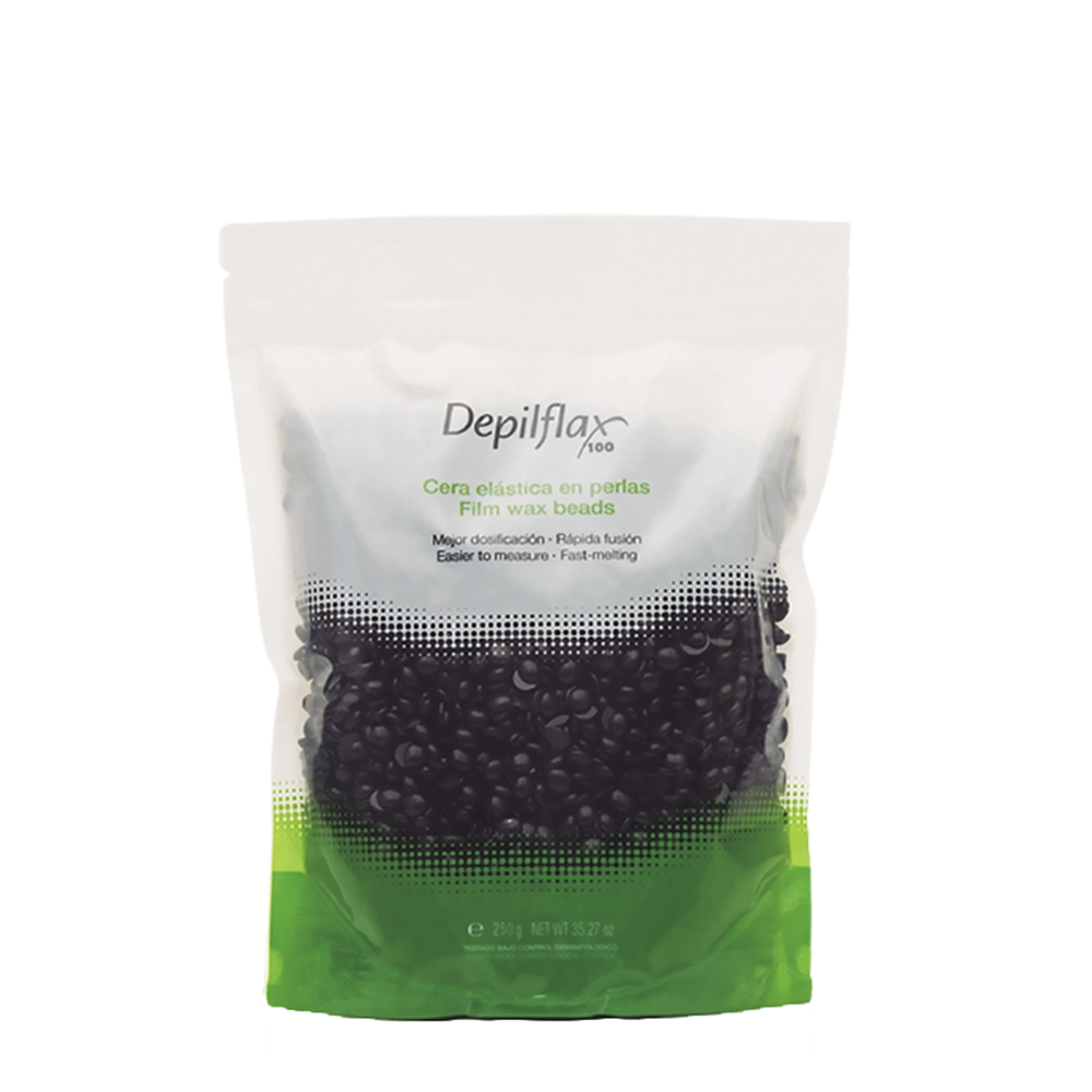 DEPILFLAX 100 Воск пленочный в гранулах, черный / Black Film Wax 250 гр, фото 1