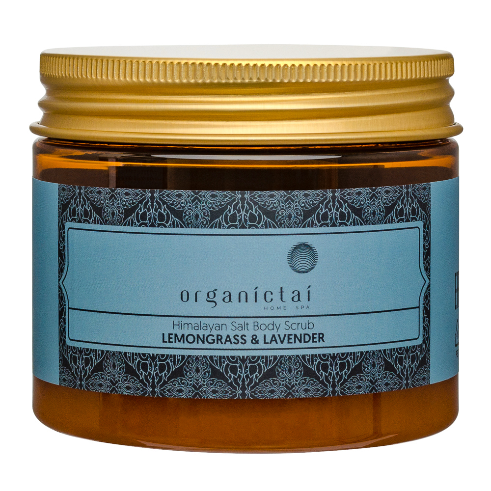 ORGANIC TAI Скраб на основе гималайской соли для тела Лемонграсс и лаванда / HOME SPA 200 мл, фото 1