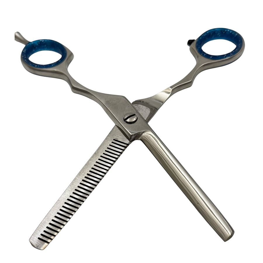 IWOU PROFESSIONAL Ножницы парикмахерские филировочные 6,0 с бирюзовыми ручками, фото 6