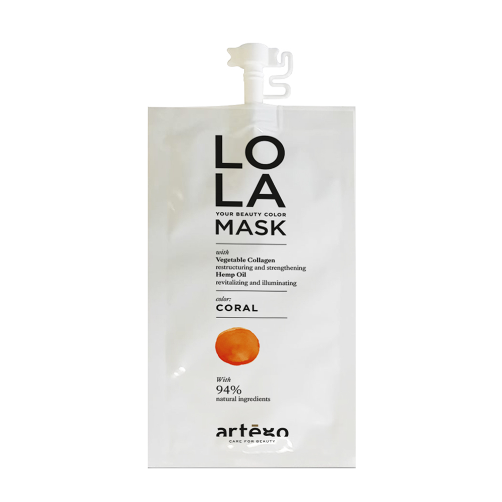 ARTEGO Маска оттеночная для волос, коралл / LO LA MASK Coral 20 мл, фото 1