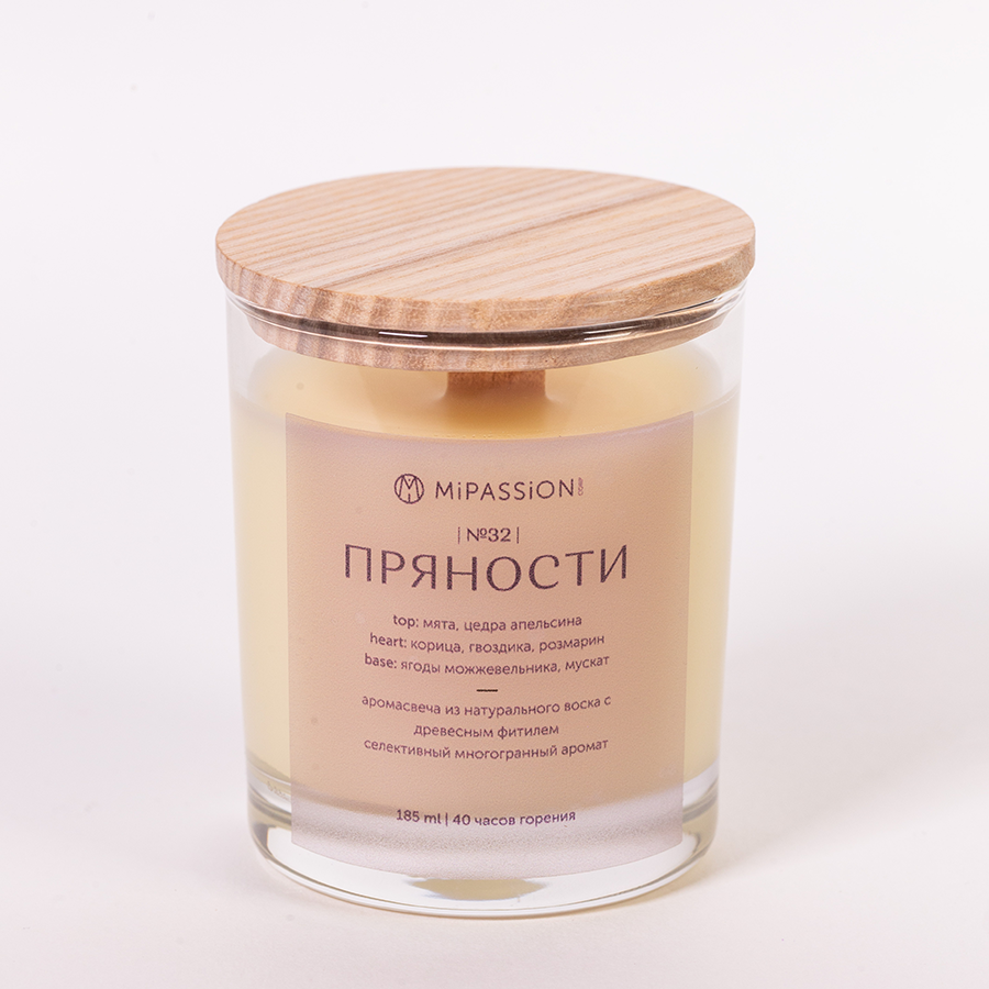 MIPASSIONcorp Свеча парфюмированная в стакане, пряности / MiPASSiON 250 мл, фото 2
