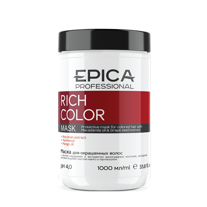 EPICA PROFESSIONAL Маска для окрашенных волос / Rich Color 1000 мл, фото 1