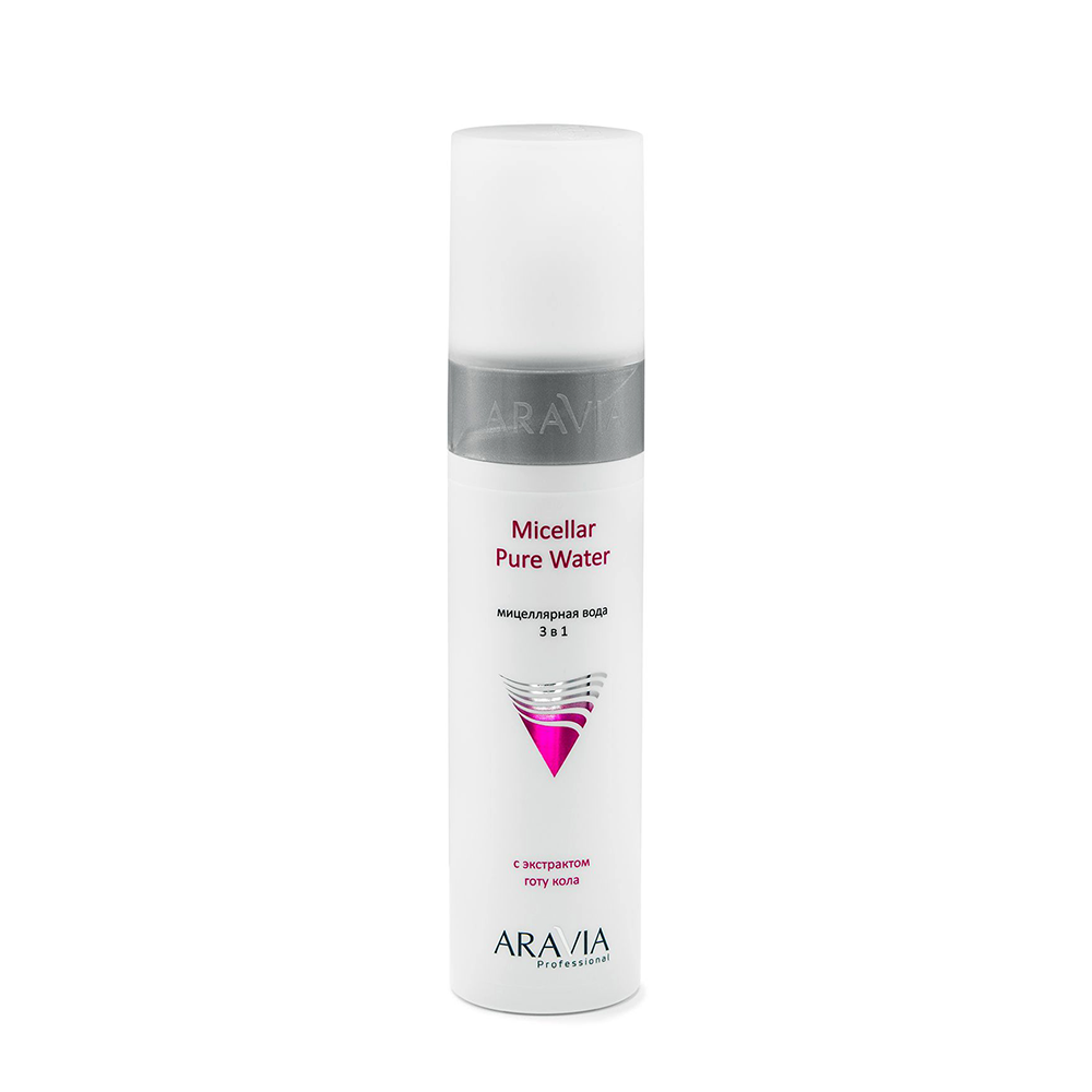 ARAVIA Professional Вода мицеллярная 3 в 1 с экстрактом готу кола / Micellar Pure Water 250 мл, фото 1