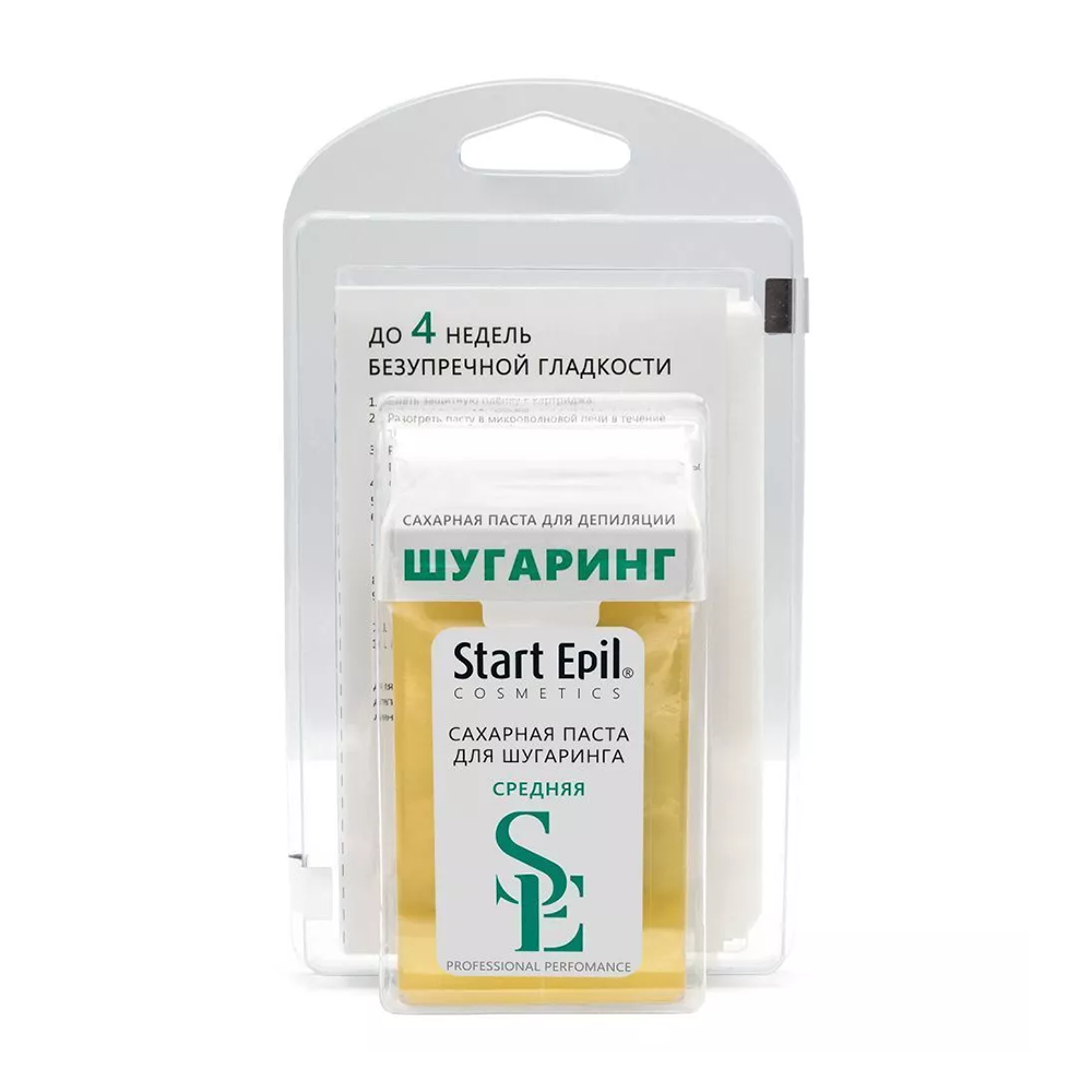 ARAVIA Professional Набор для шугаринга (сахарная паста в картридже Средняя 100 г + бумажные полоски для депиляции), фото 1