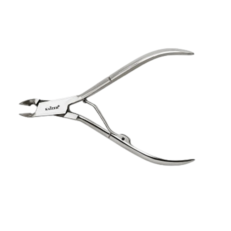 KAIZER Кусачки маникюрные, однопружинные, ручная алмазная заточка, серебро, фото 1