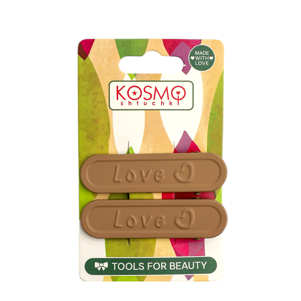 KOSMO SHTUCHKI Набор заколок love 2 шт, цвет в ассортименте / KosmoShtuchki, фото 1