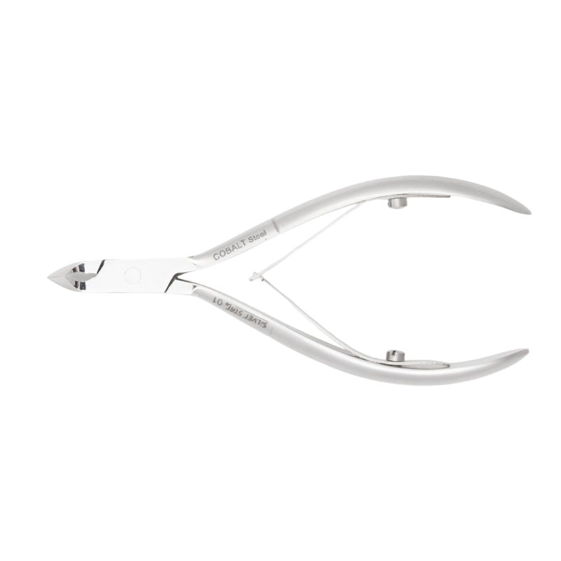 SILVER STAR Кусачки для кутикулы матовые (5 мм), маленькая пятка, узкая головка / COBALT, фото 1