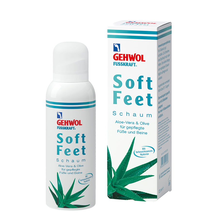 GEHWOL Пенка с гиалуроновой кислотой, алоэ вера и масло оливы / Fusskraft Soft Feet 125 мл, фото 2